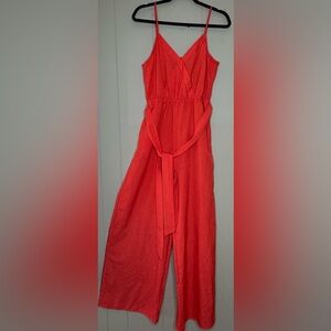 Flying Tomato Light Spaghetti Strap Wide Leg Jumpsuit With Pockets Medium
